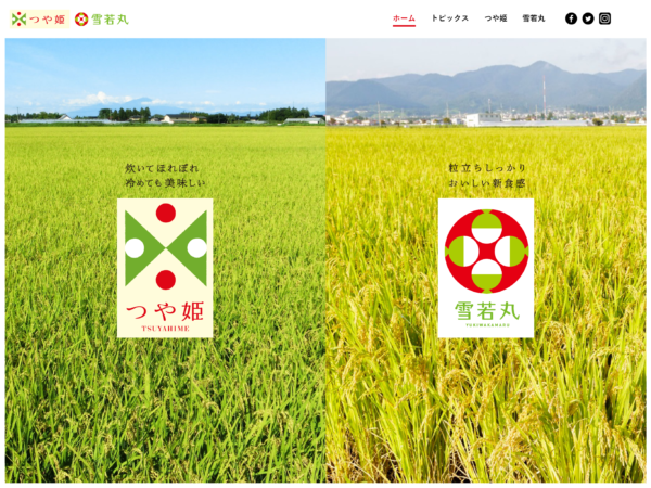 良さげなサイト100選○△のNo.071では、つや姫と雪若丸のサイトを紹介します。